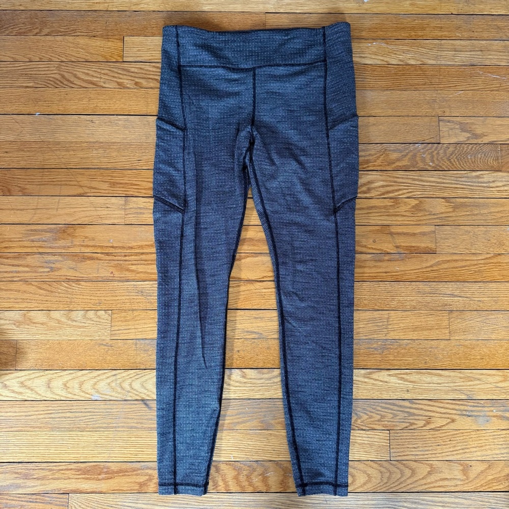 Lululemon Women’s 12 Herringbone Variegated Knit Heathered Speed Up Tights